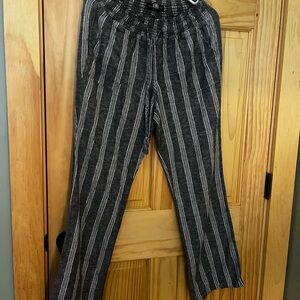 Striped Gray and White Pants